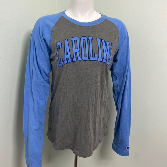 Champion Tops - UNC Carolina Tar Heels Crewneck Long Sleeve Raglan Baseball Tee
